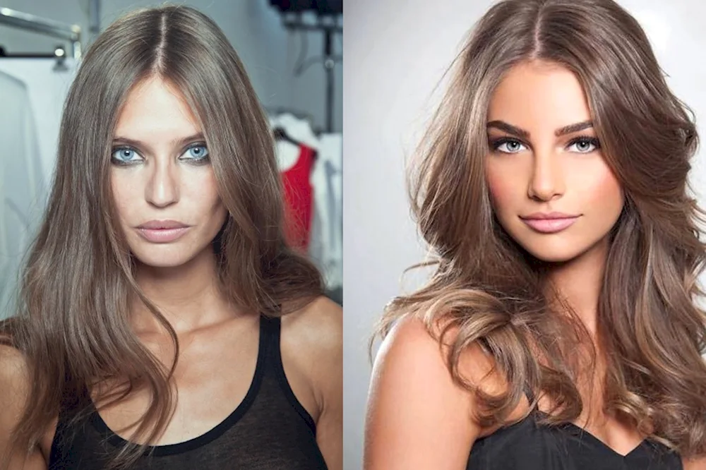 Dark russet shades of hair