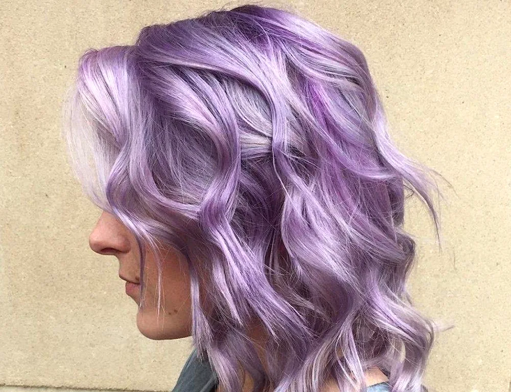 Girl with purple hair