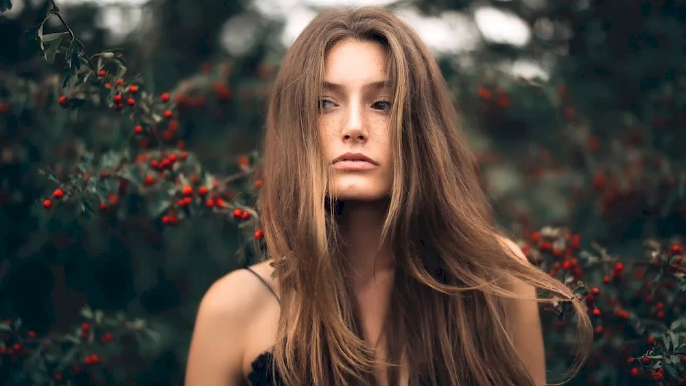 Girl with brown hair from the back