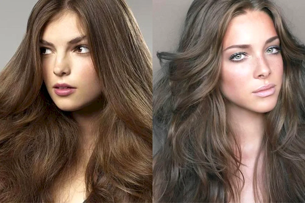 Light auburn ash hair colour