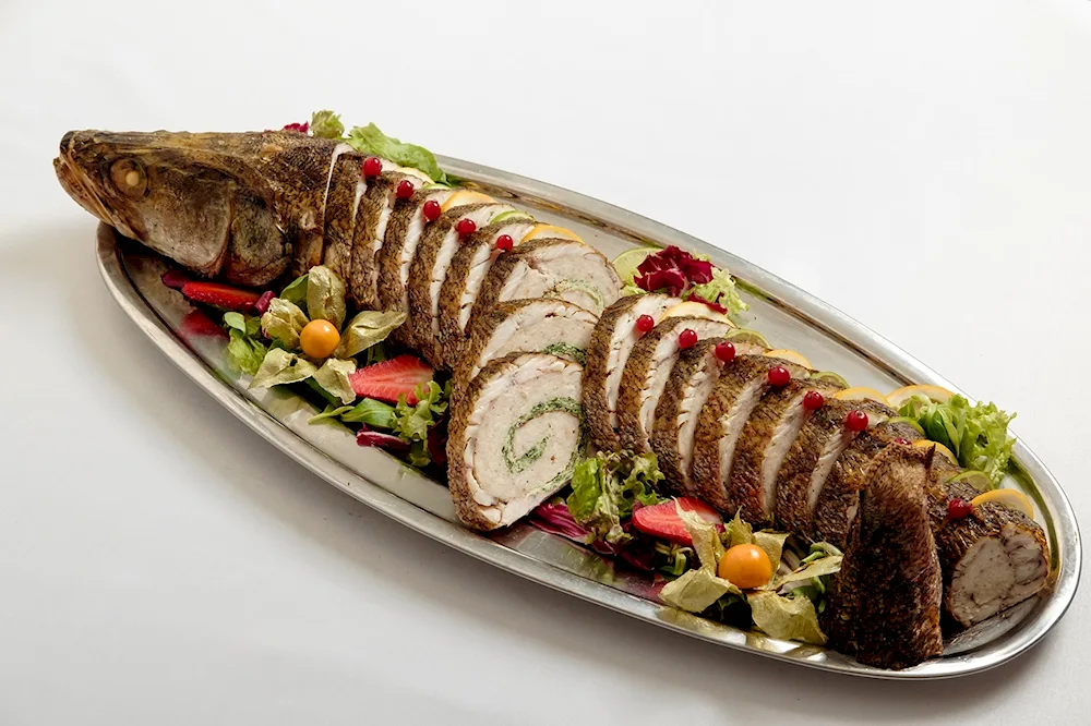 Stuffed Fish Stuffed Sudak Pike in the oven