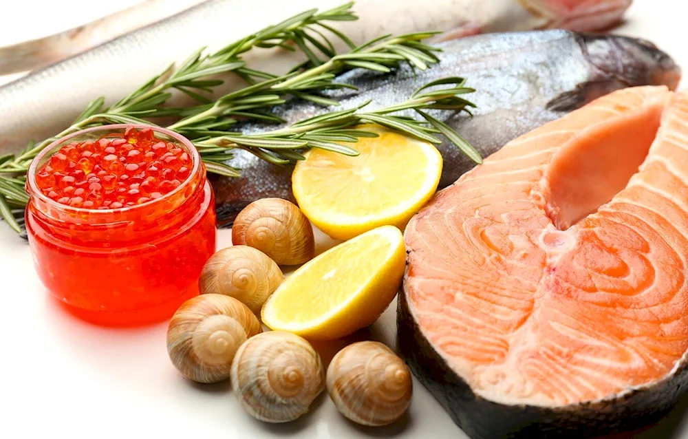 Fruits and seafood