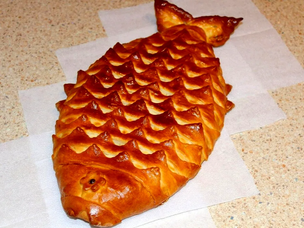 Cherinian fish pie. salmon pie with salmon
