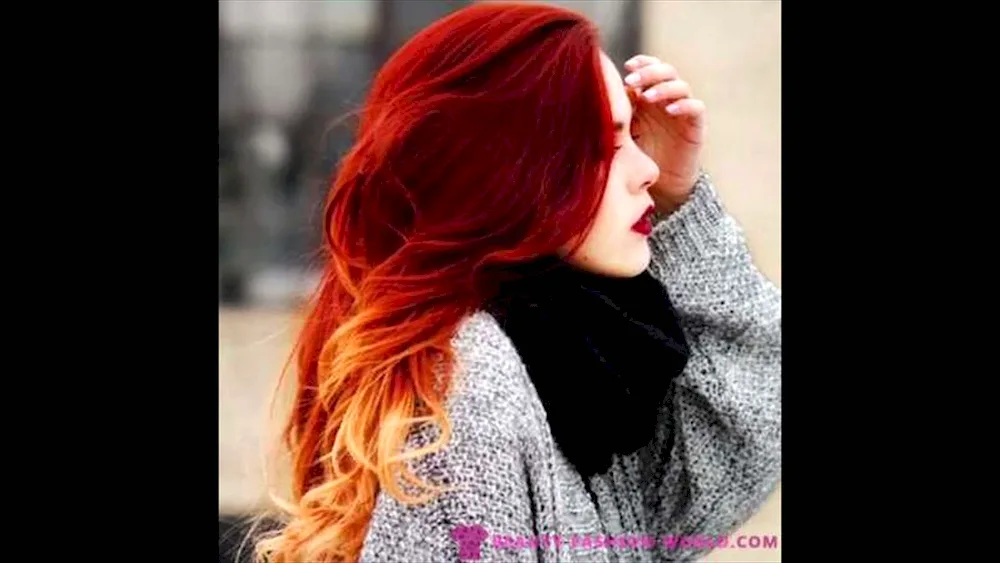 Ombre on red hair