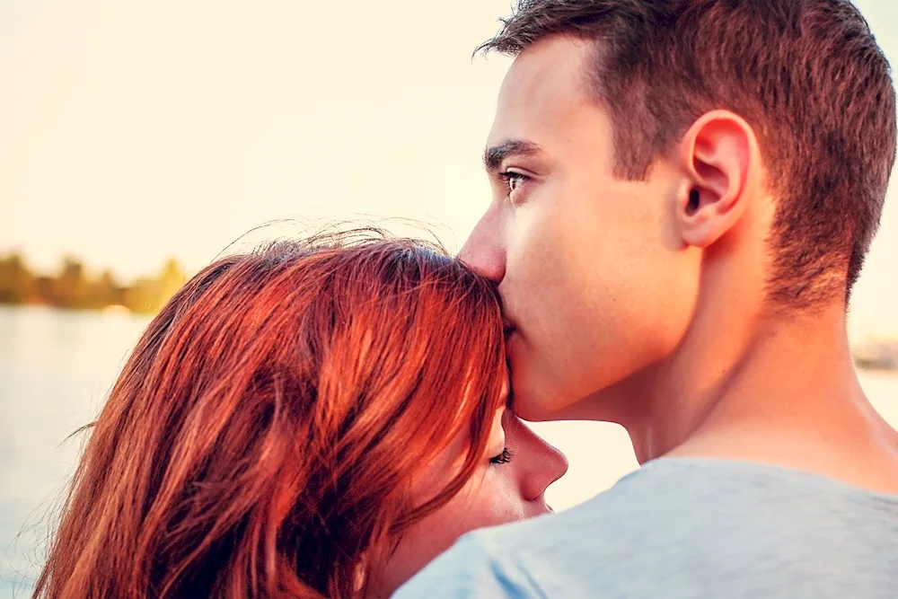 Sensual kiss