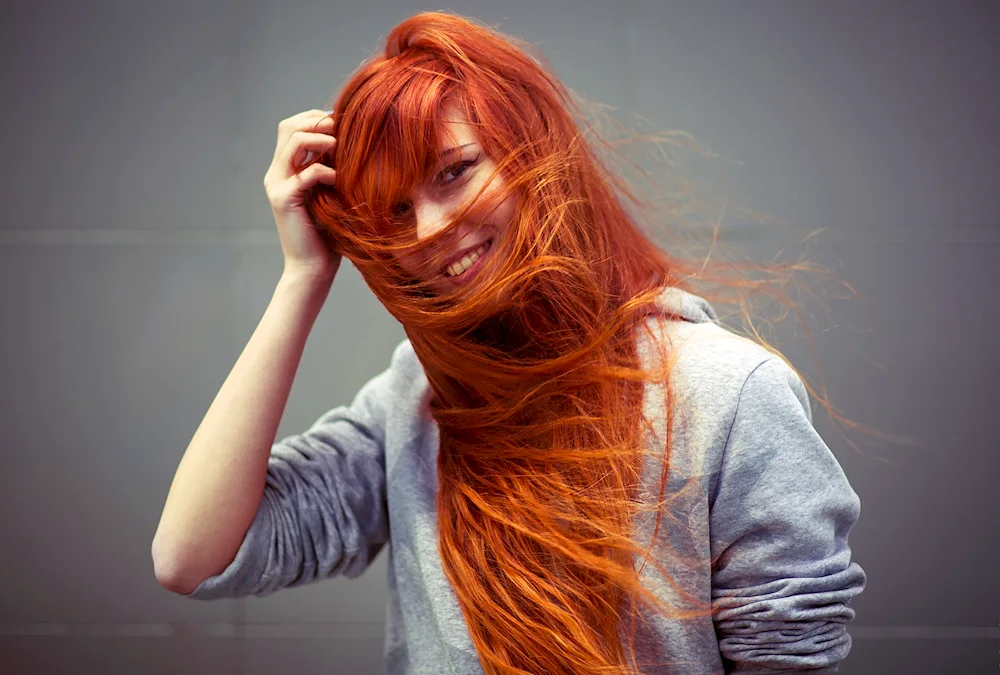Redheaded girl with red hair