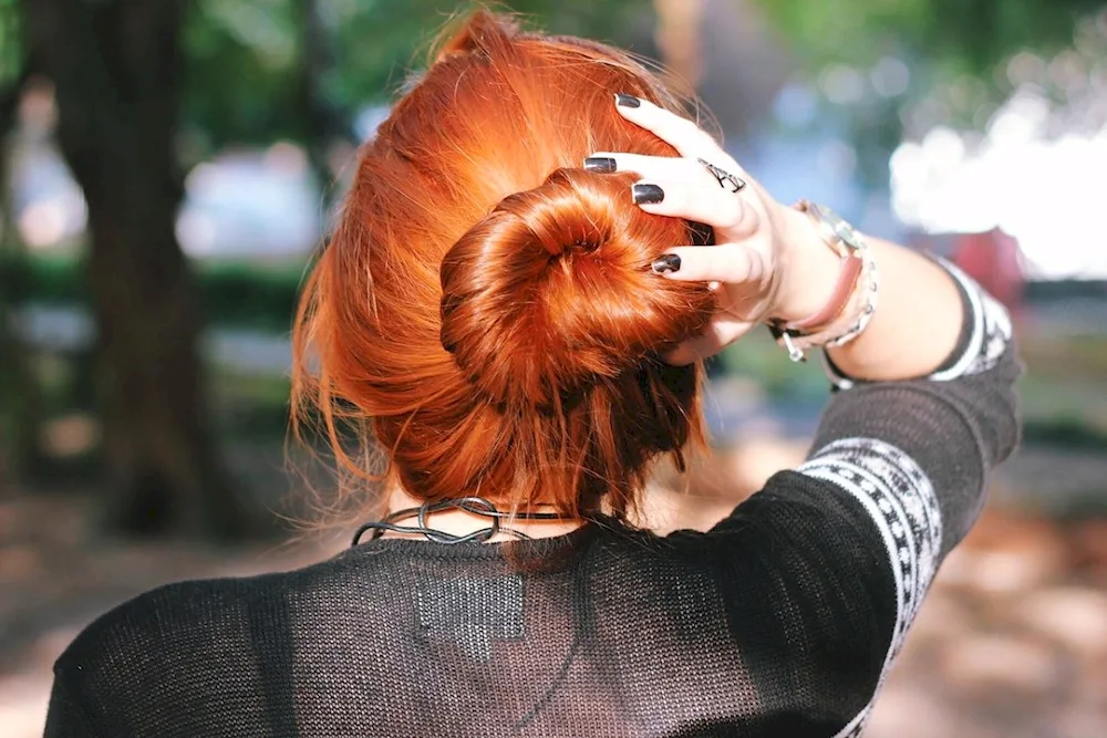 Red girl with camera