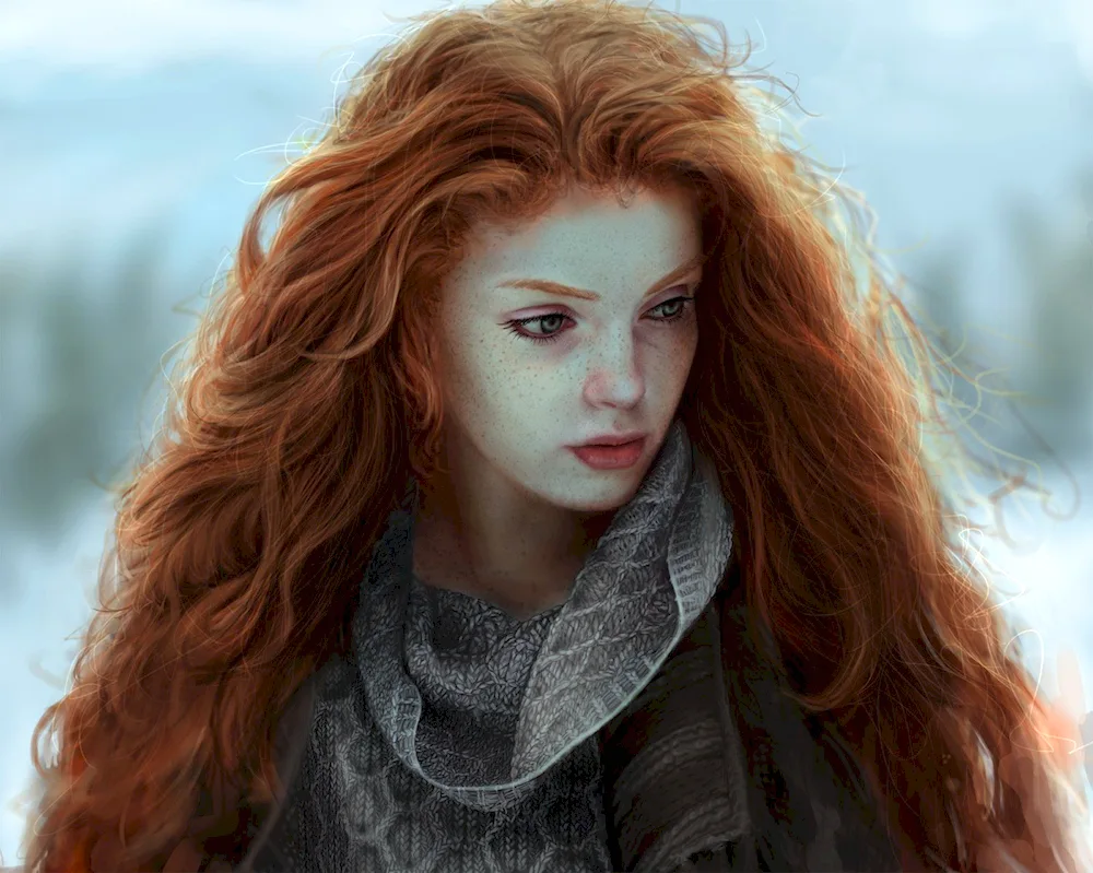 Copper red hair colour