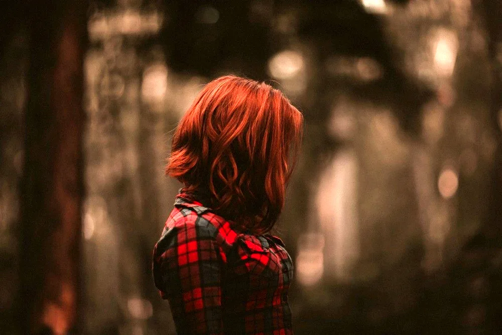 Girl with short hair