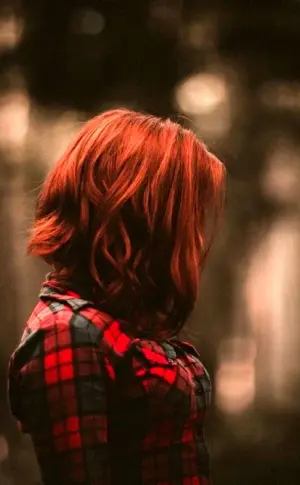 Redheaded girls with short haircut