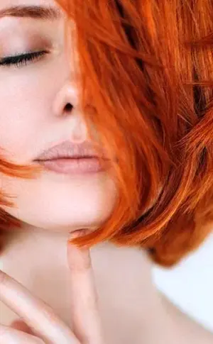 Red short hair