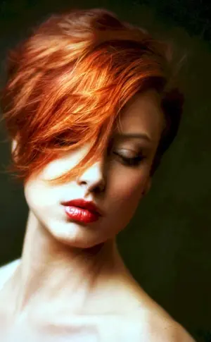 Red short hair