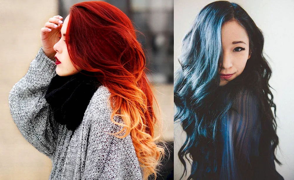 Ombré two-tone colouring