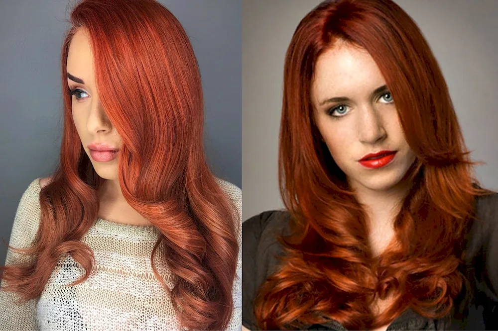 Red dyed hair