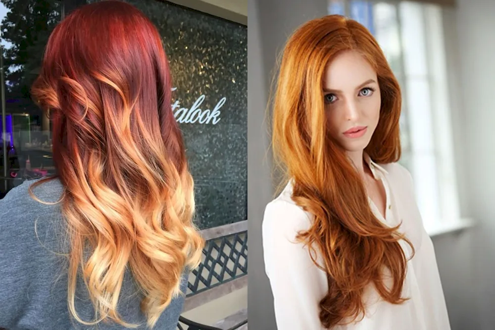 Red balayage