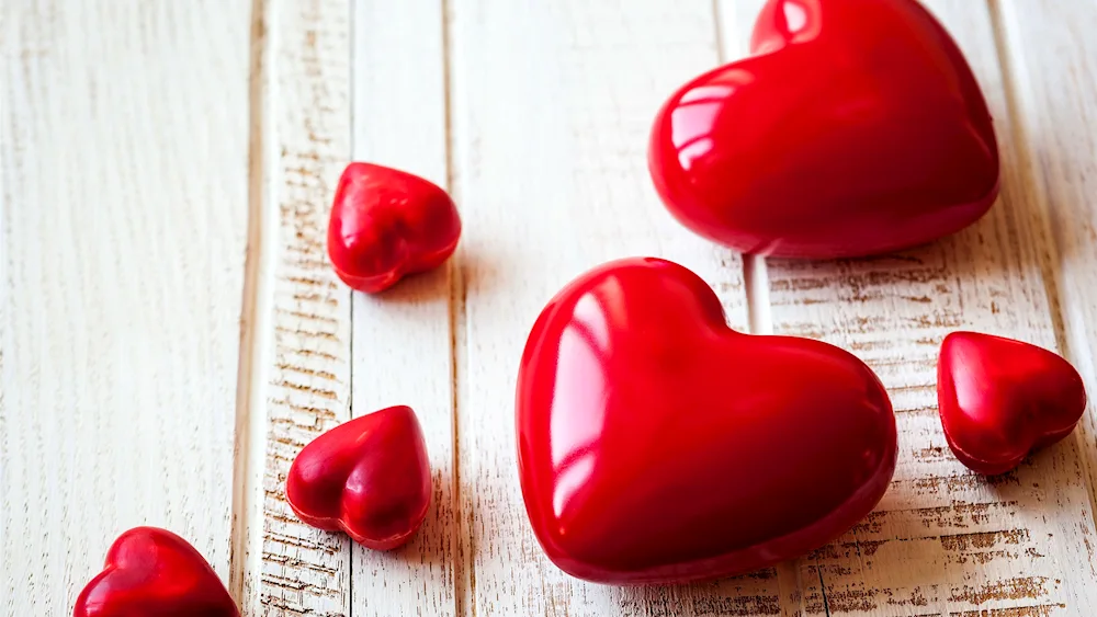 Love background with red heart