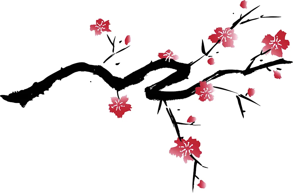 Japanese traditional painting of Mount Fuji