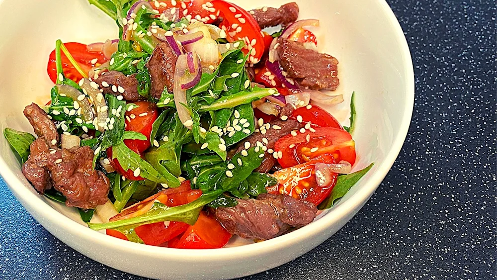 Beef Salad Arugula Cherry Salad