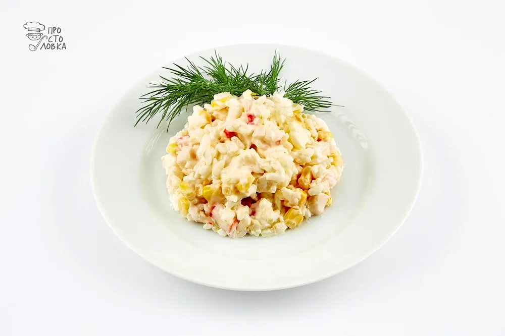 Salad Lily of the valley with crab sticks
