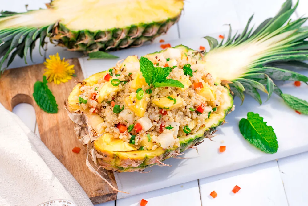 Salad with pineapple