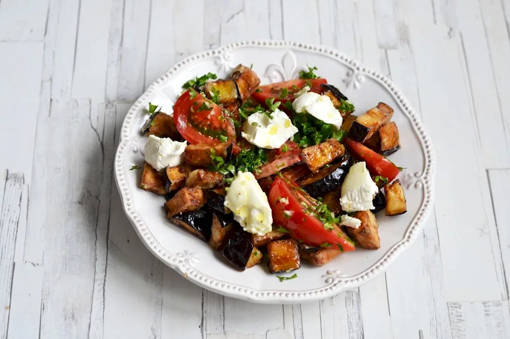 Eggplant salad with feta