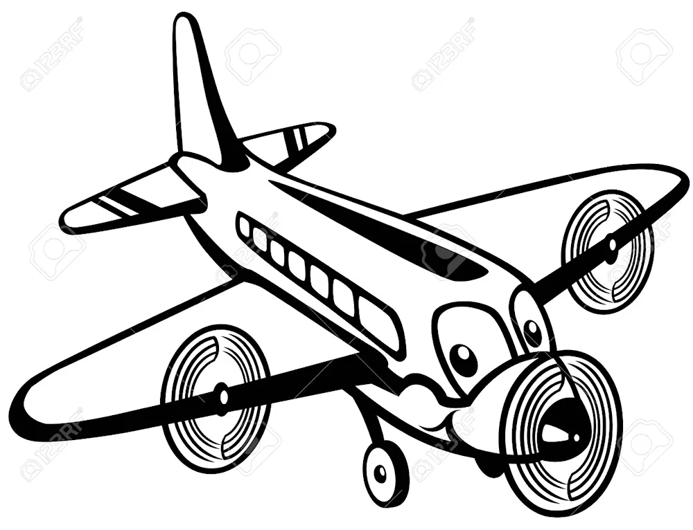 Aircrafts. Colouring