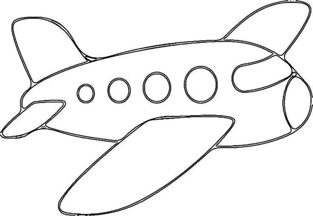 Silhouette of the plane