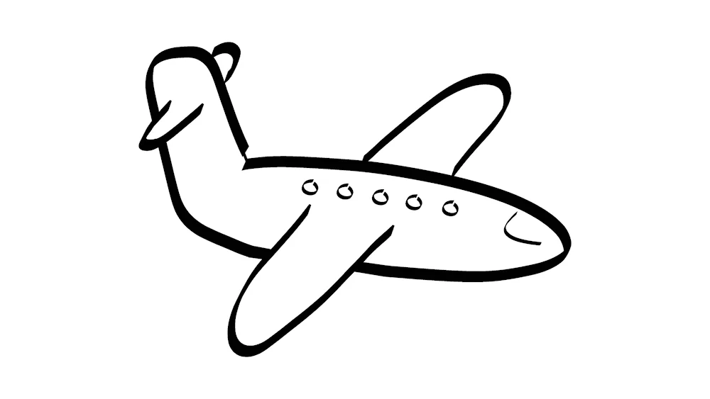 Aircraft colouring for children