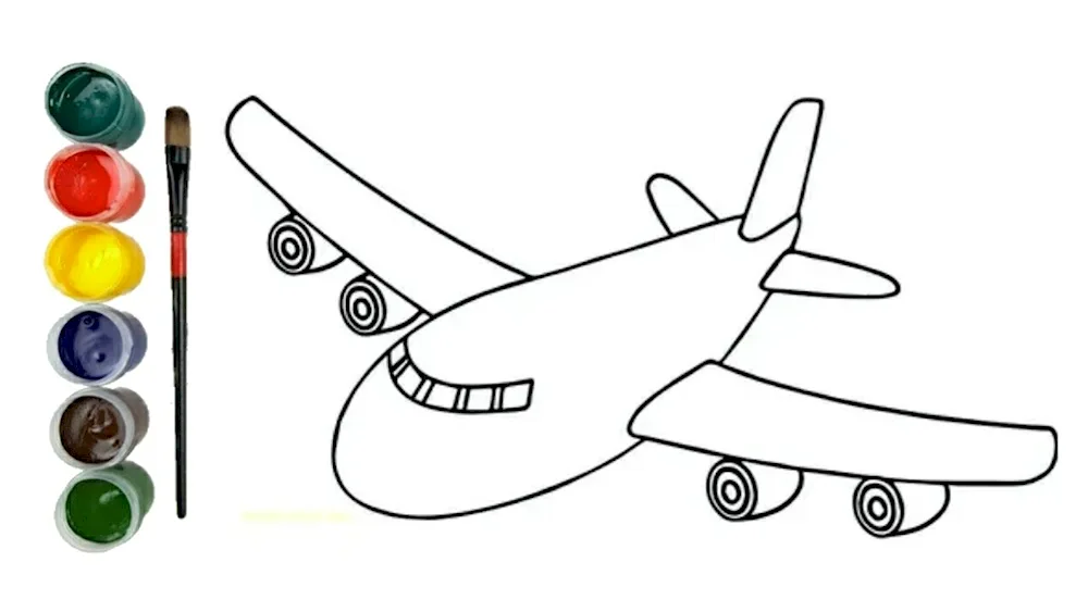 Colouring. Military aircraft