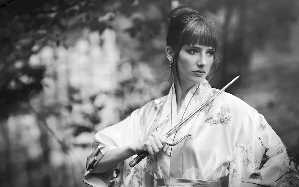 Samurai in kimono