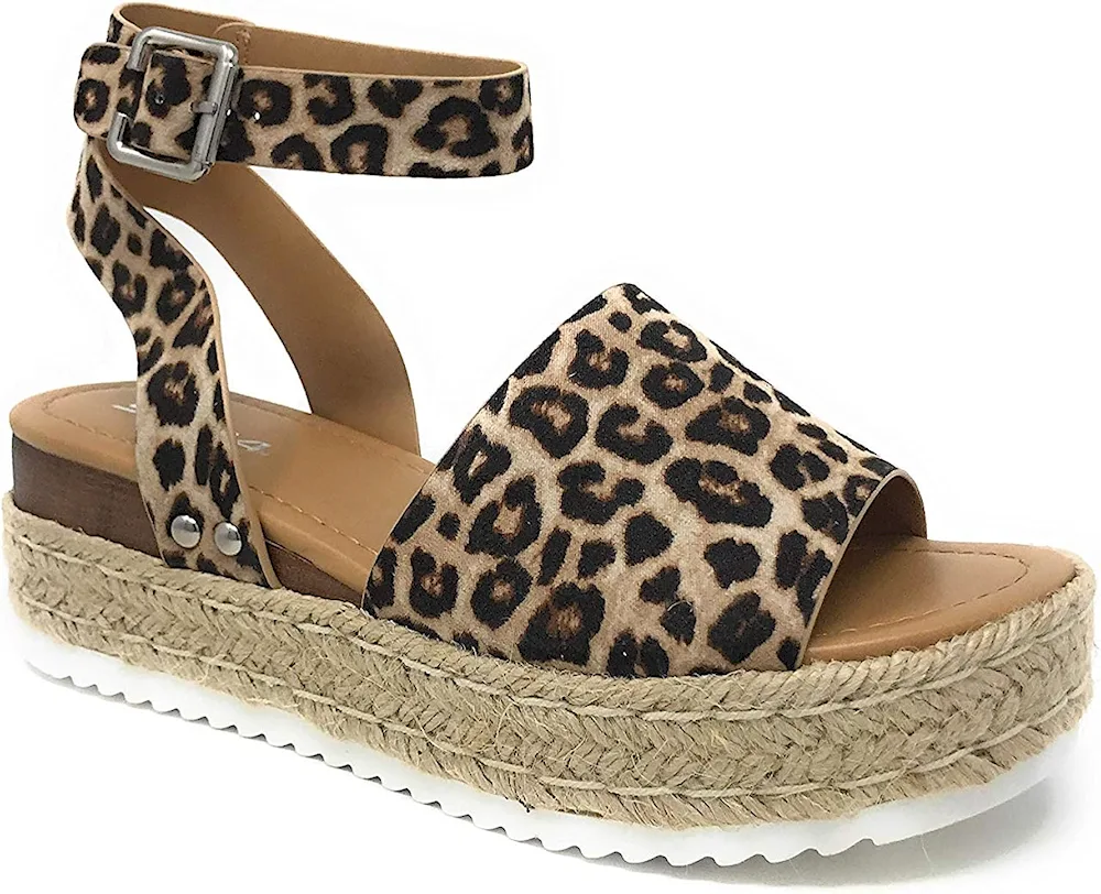 Sandals women's leopard