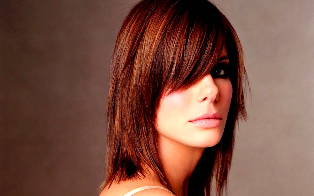 Sandra Bullock with bangs