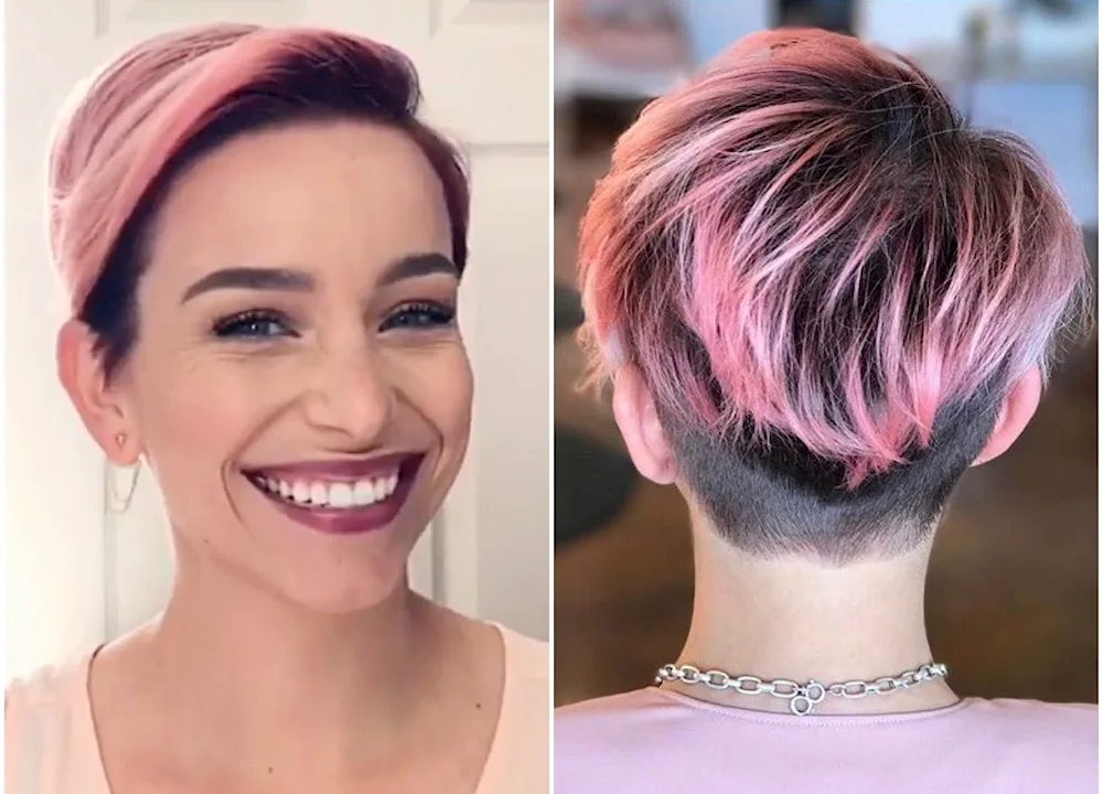 Girl with colourful hair