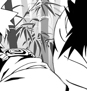 Sasuke black and white