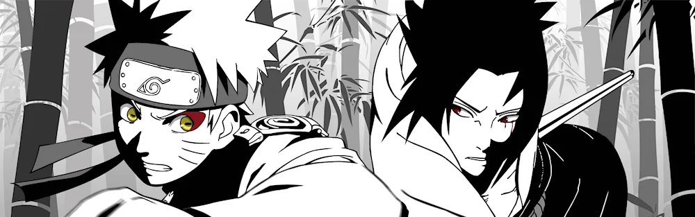 Sasuke black and white