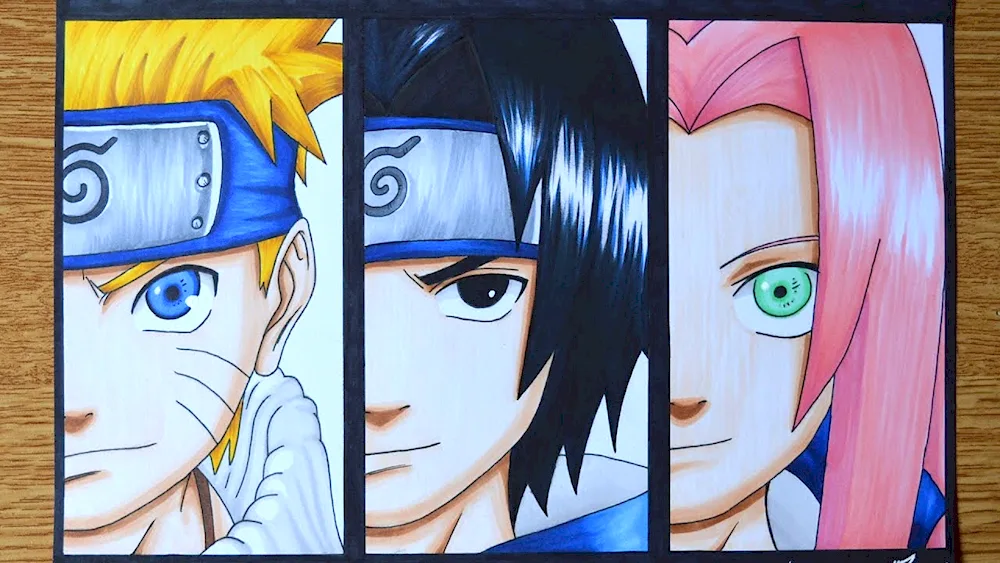 Sasuke Sakura and Naruto and Sakura