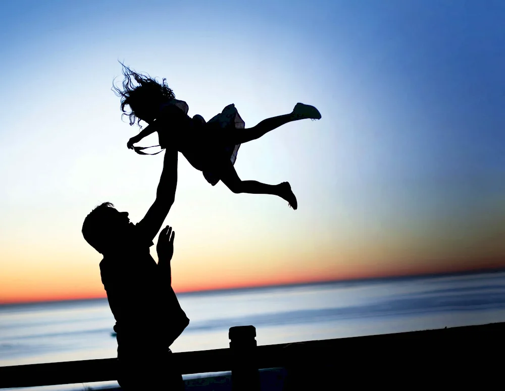 Happy silhouette