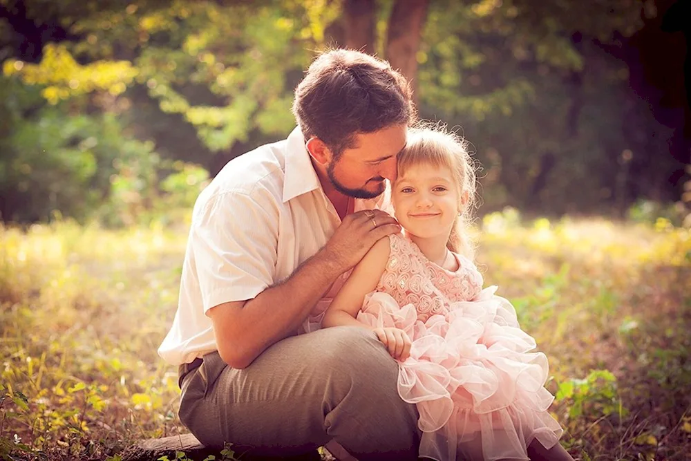 Happy dad with daughter