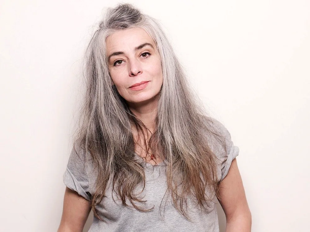 Grey hair girl