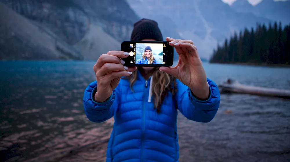 Selfie in the mountains