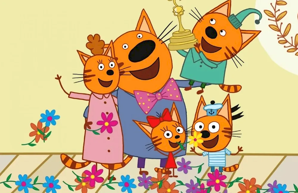 The Three Cats Family