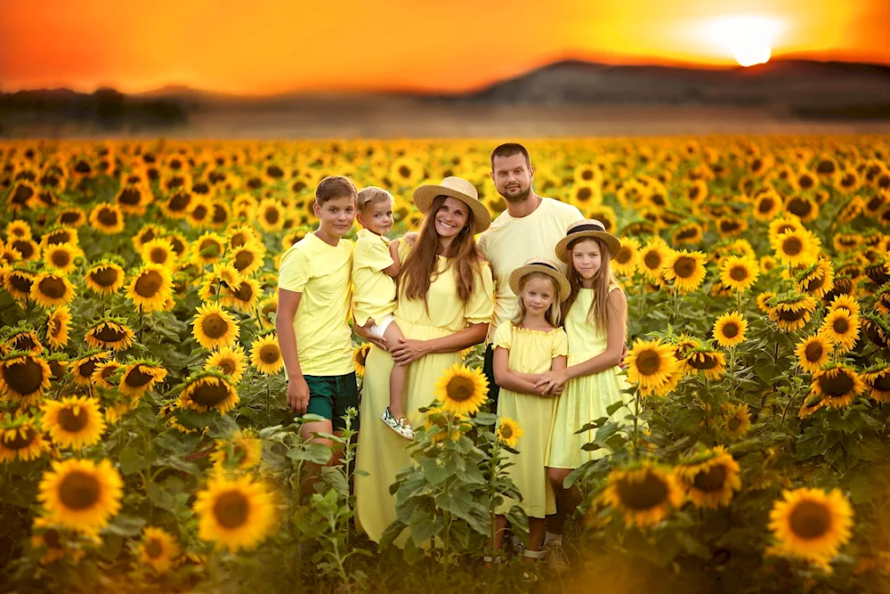 Family in the nature