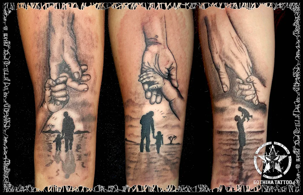 Mother and child tattoo child