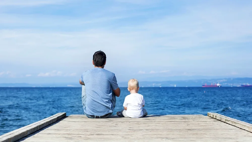 Family at the sea