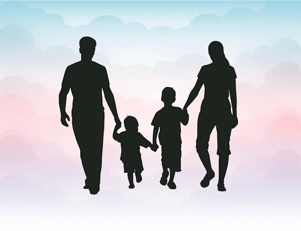 Family silhouette