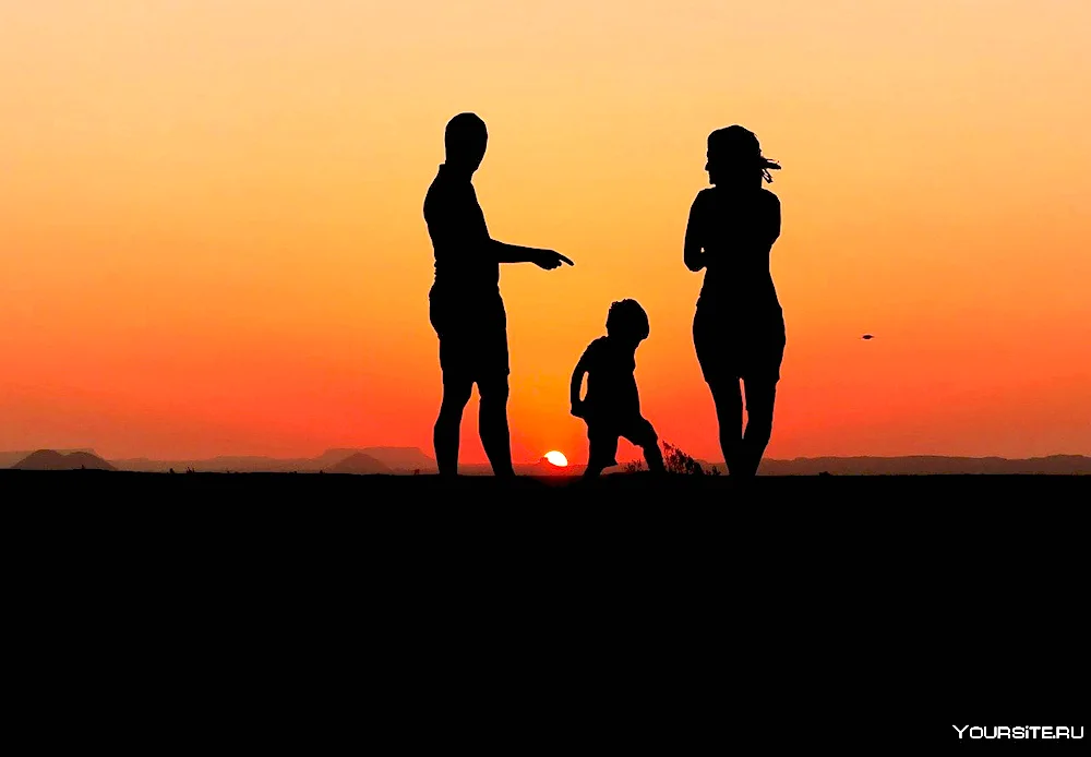 Family silhouette