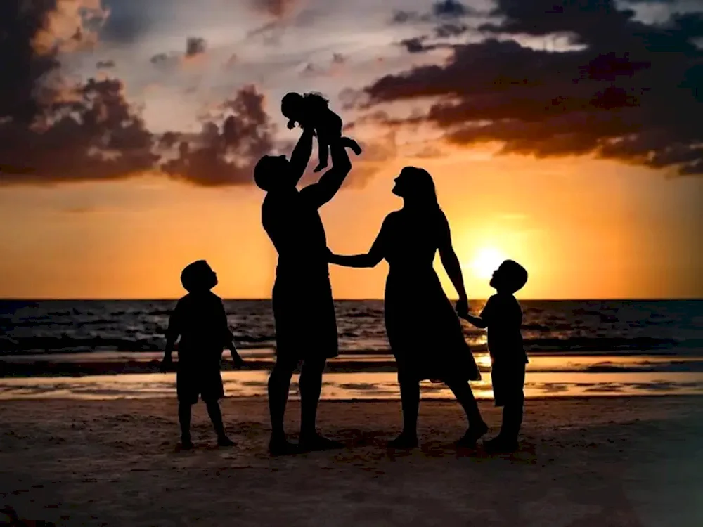 Family silhouette