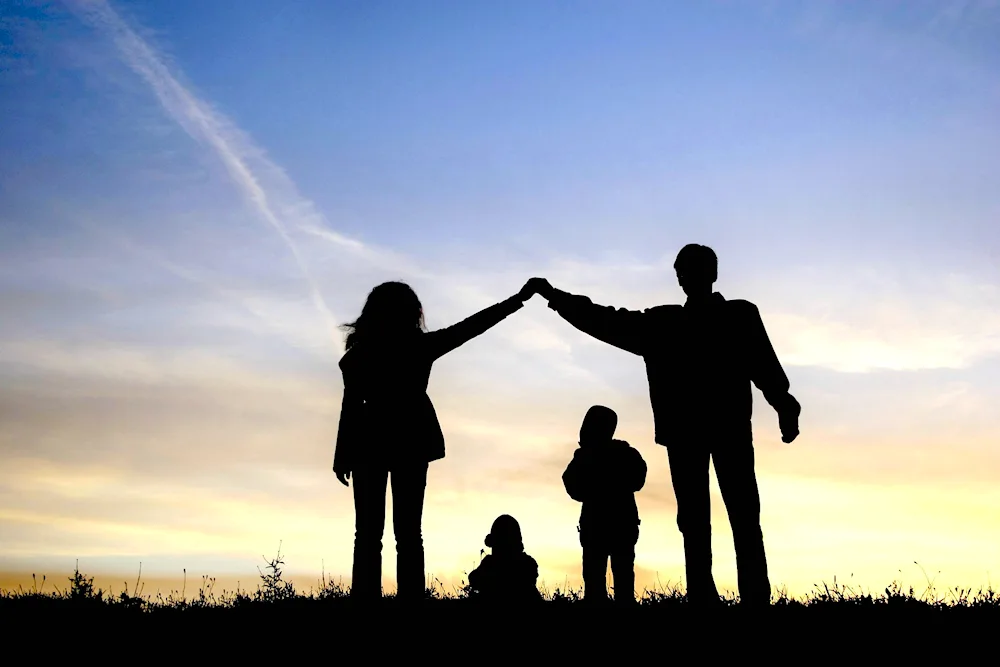 Family silhouette