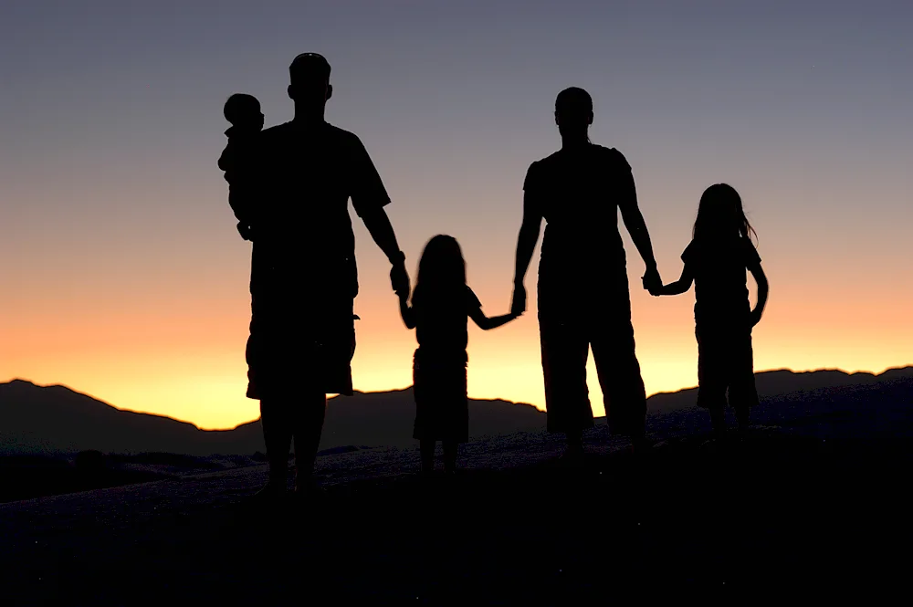 Family silhouette