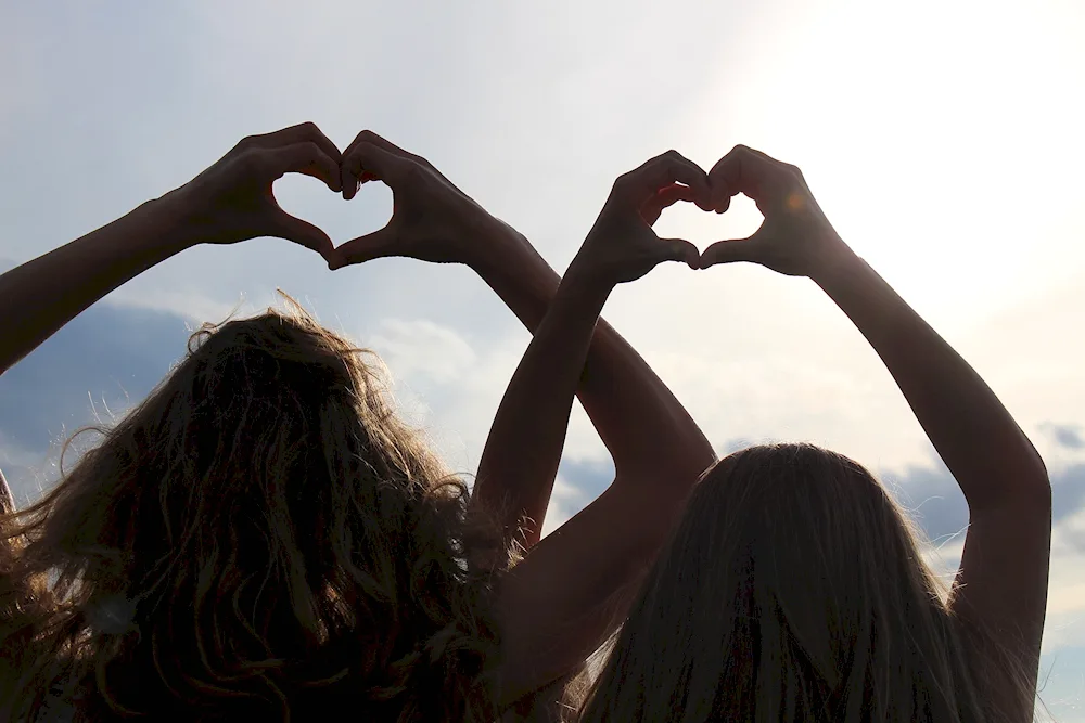 Heart nails for girls